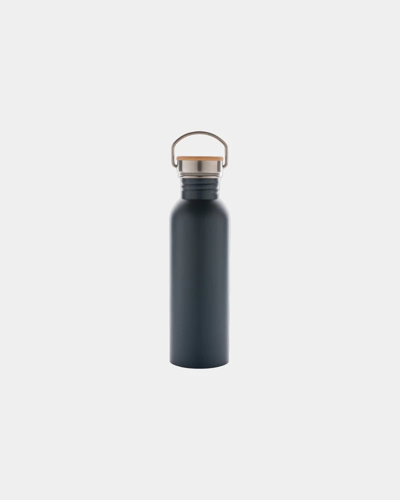Bouteille inox 710ml avec couvercle en bambou à personnaliser