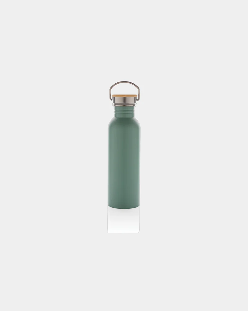 Bouteille inox 710ml avec couvercle en bambou à personnaliser