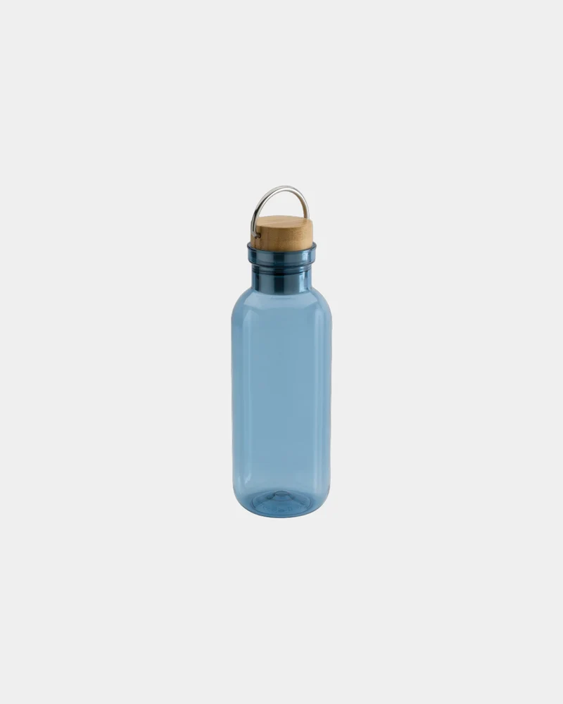 Bouteille rPET 680ml avec couvercle en bambou à personnaliser