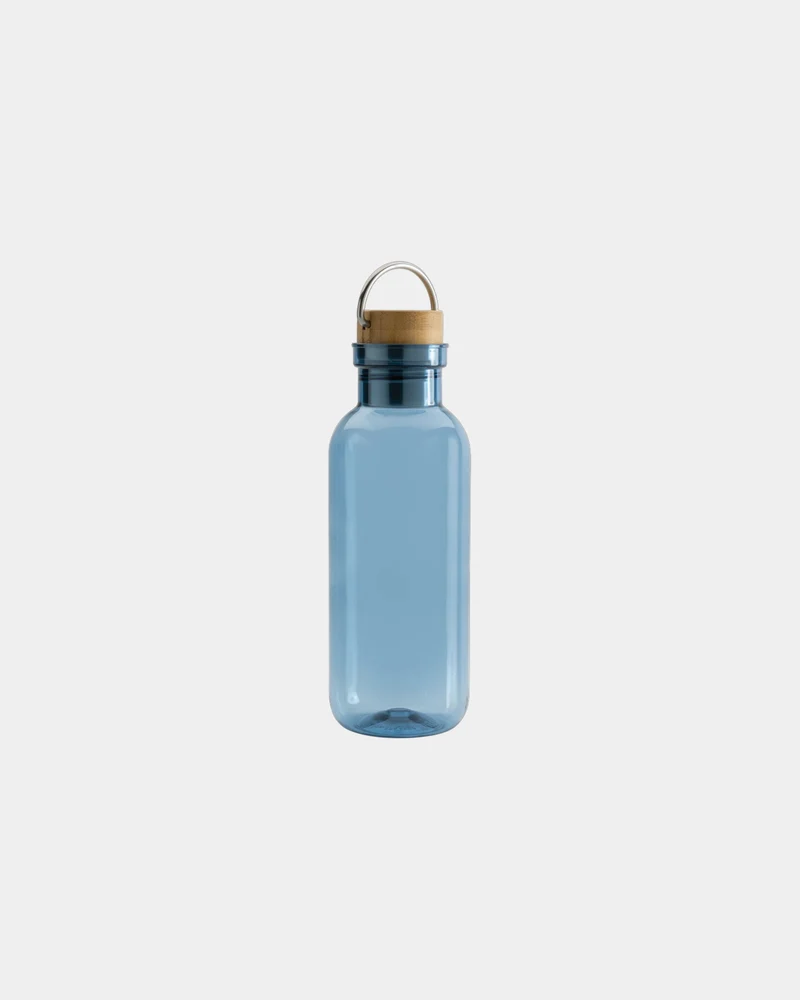 Bouteille rPET 680ml avec couvercle en bambou à personnaliser