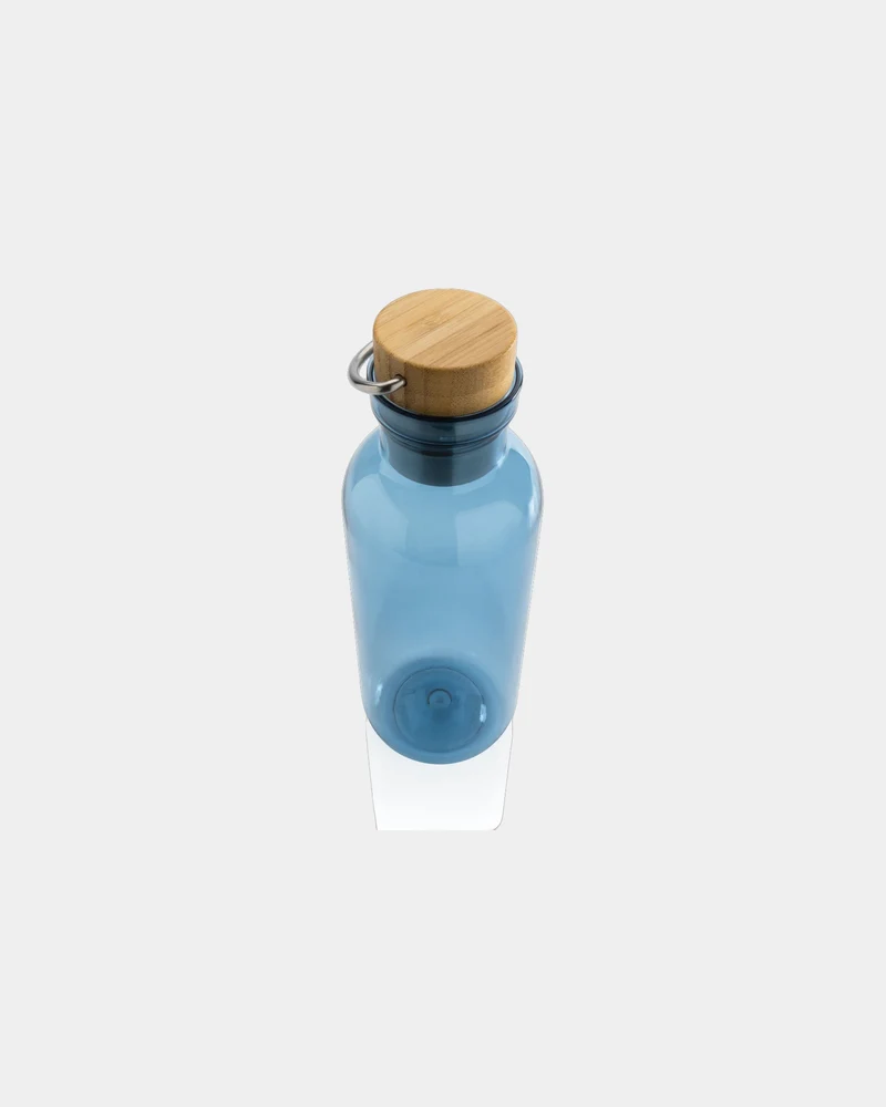 Bouteille rPET 680ml avec couvercle en bambou à personnaliser