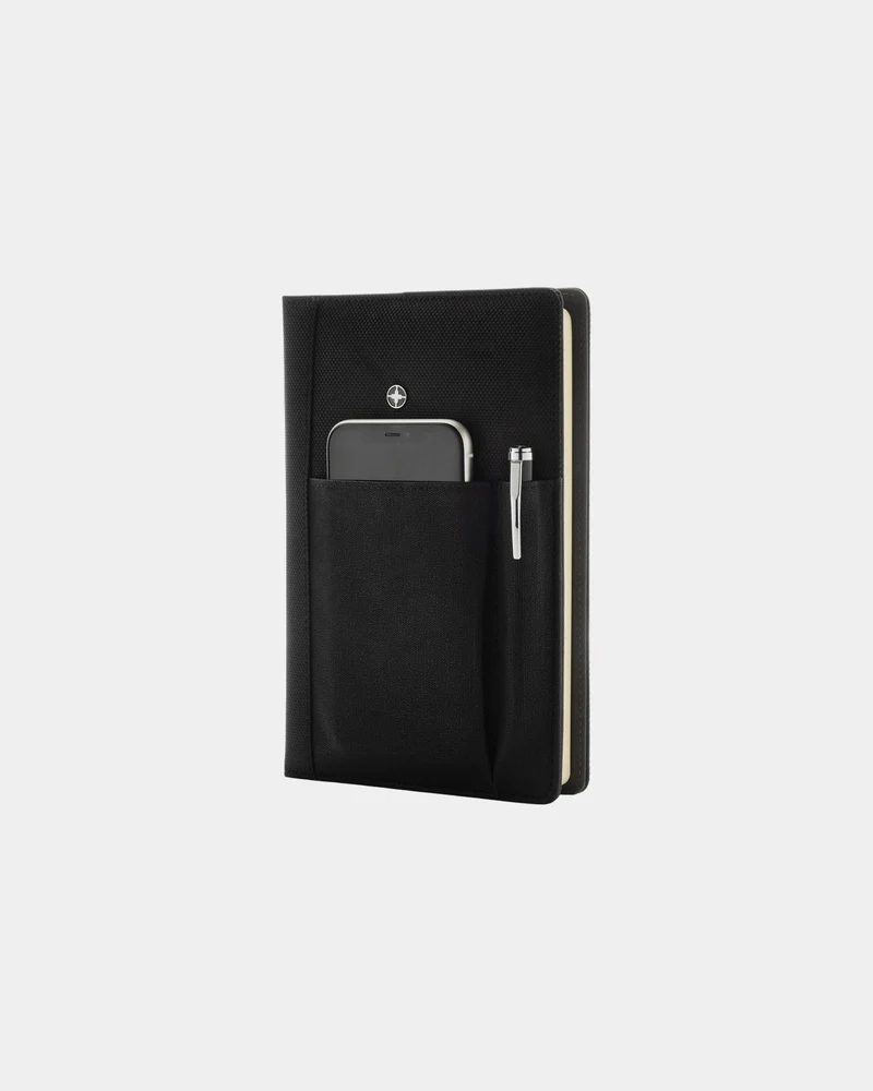 Carnet de notes deluxe noir A5 à personnaliser