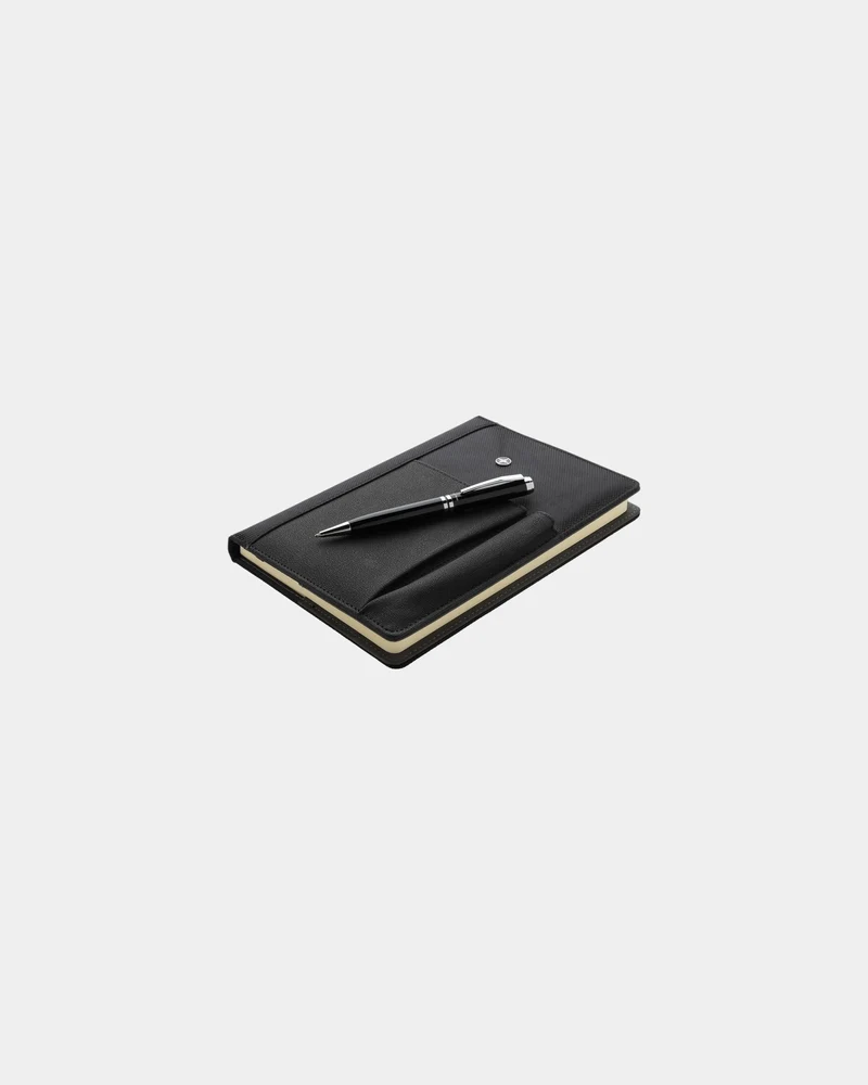 Carnet de notes deluxe noir A5 à personnaliser