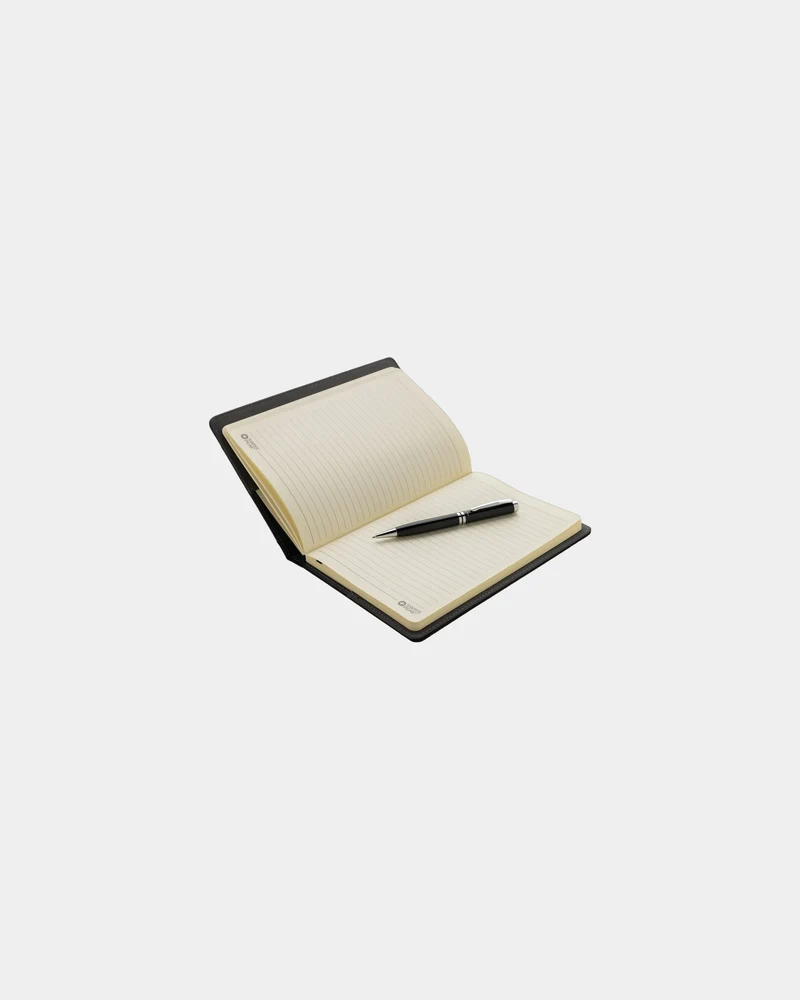 Carnet de notes deluxe noir A5 à personnaliser