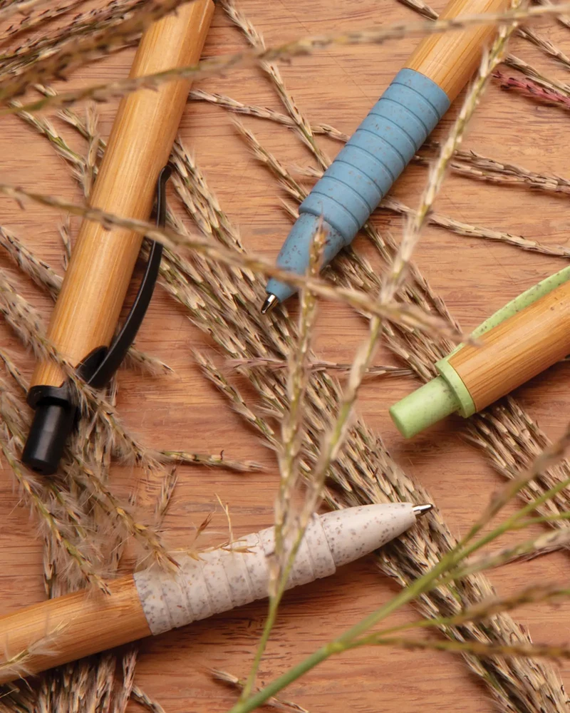Stylo en bambou et paille de blé à personnaliser