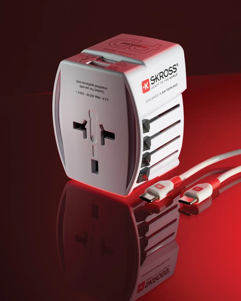 Adaptateur de voyage universel Skross MUV 65W à personnaliser