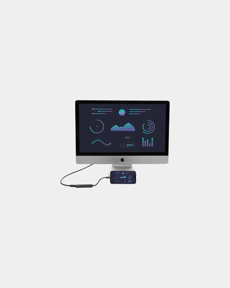 Hub aluminium recyclé HDMI 4K à personnaliser