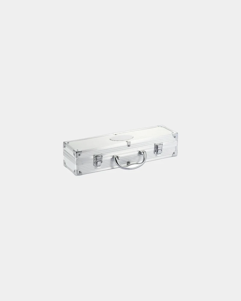 Set de 3 accessoires barbecue en coffret aluminium à personnaliser