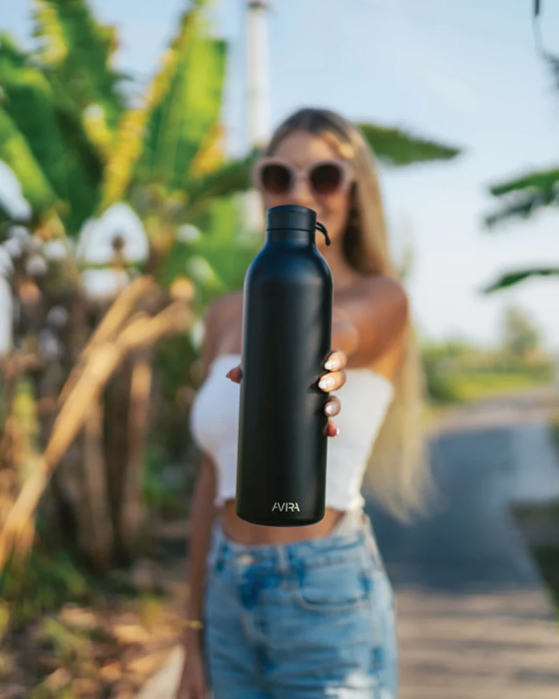Bouteille isotherme acier recyclé Avior 1L à personnaliser