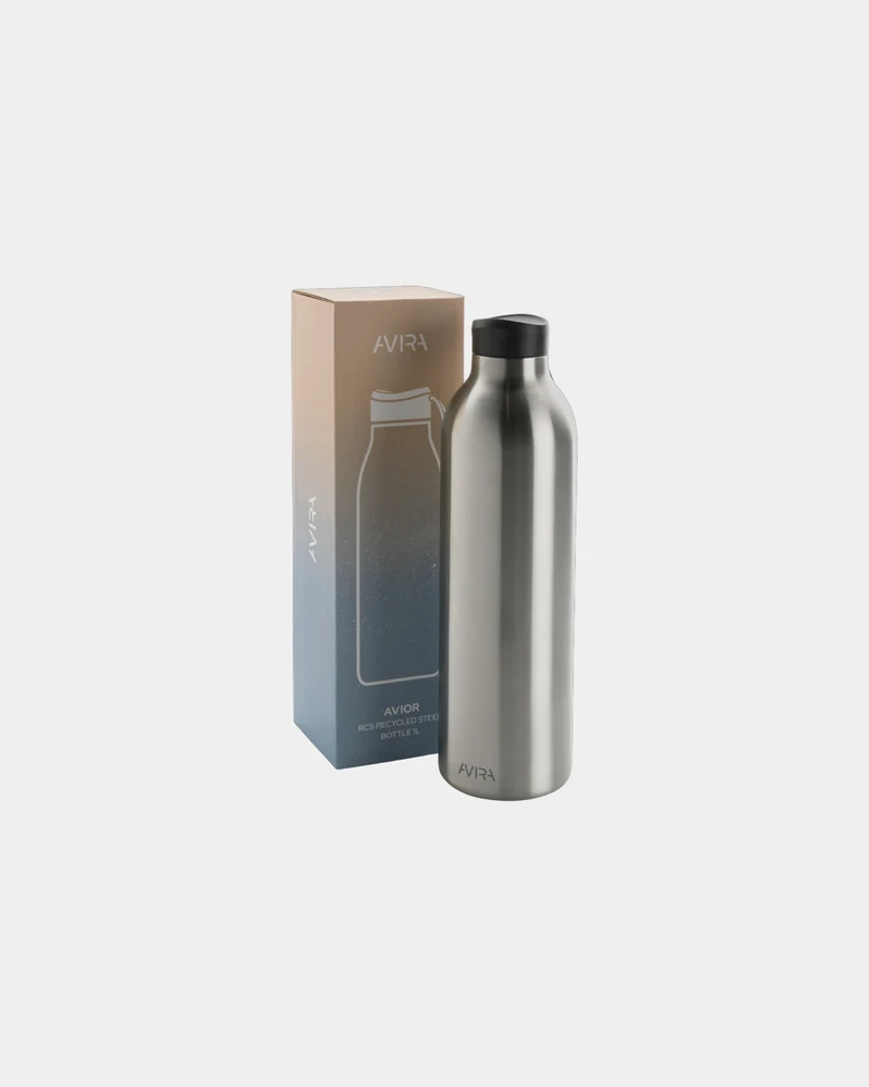 Bouteille isotherme acier recyclé Avior 1L à personnaliser
