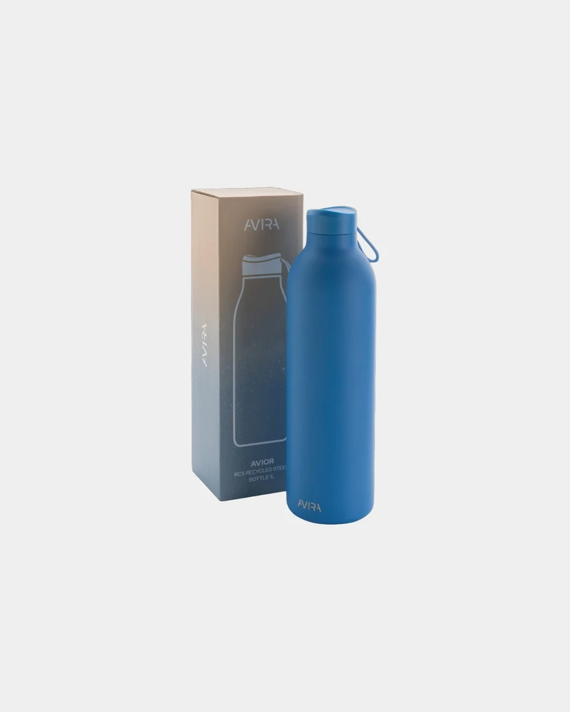 Bouteille isotherme acier recyclé Avior 1L à personnaliser