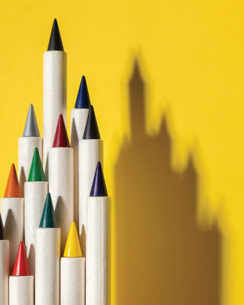 Set de 12 crayons de couleur recyclé à personnaliser