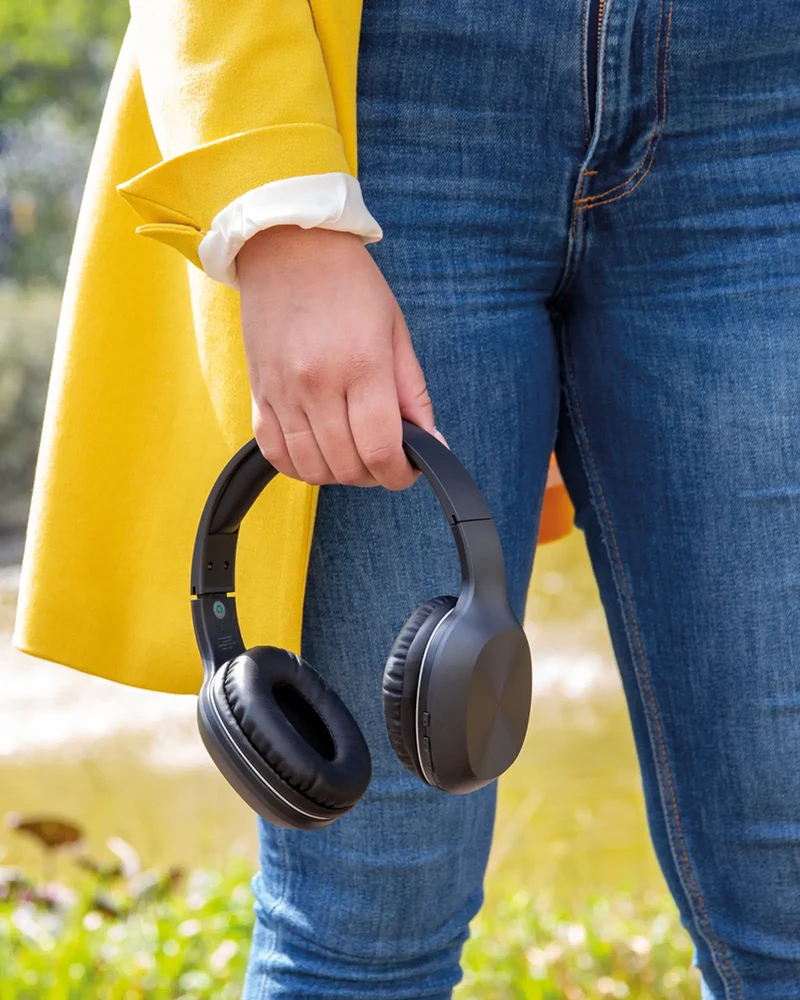 Casque audio en plastique recyclé à personnaliser