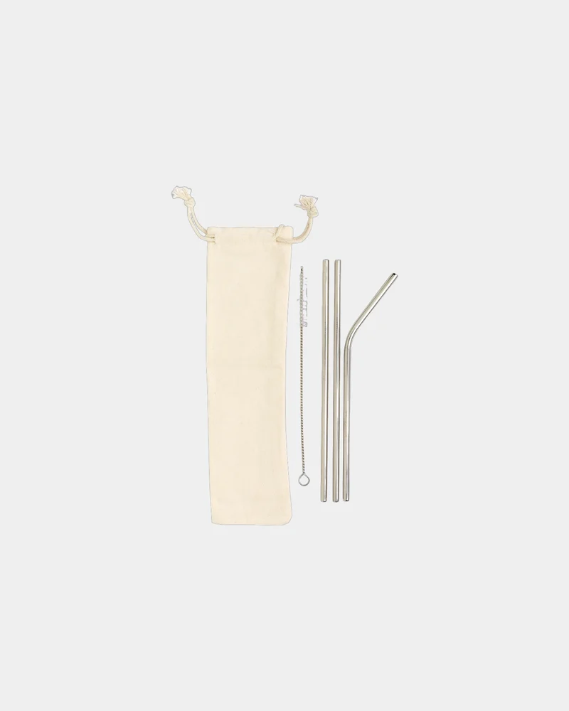 Set de pailles en acier inoxydable à personnaliser
