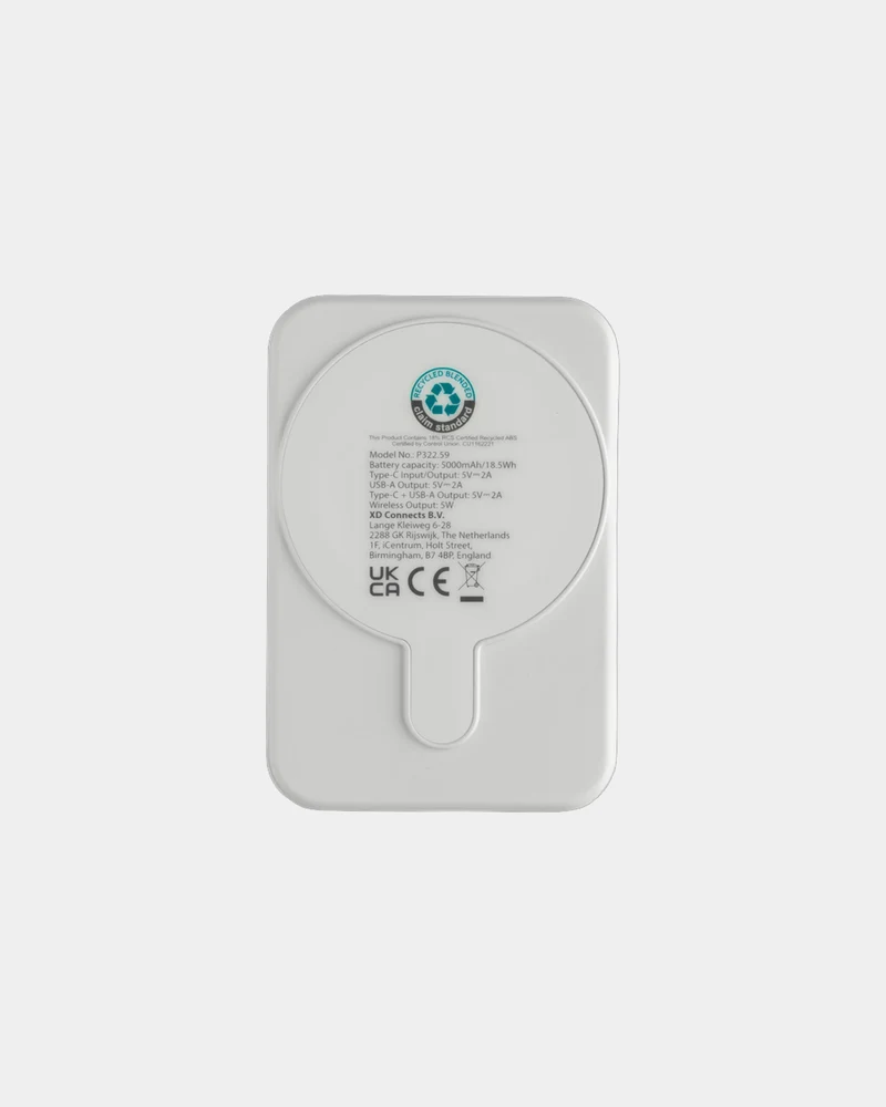 Powerbank 5000mAh plastique recyclé à personnaliser