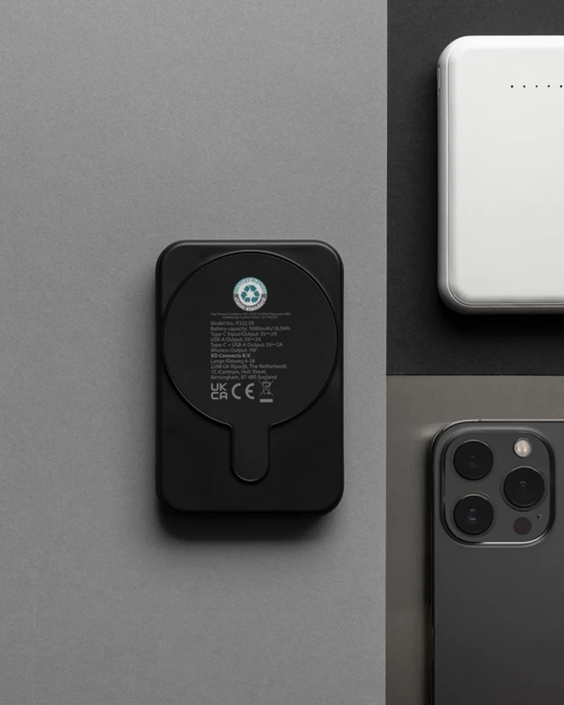 Powerbank 5000mAh plastique recyclé à personnaliser