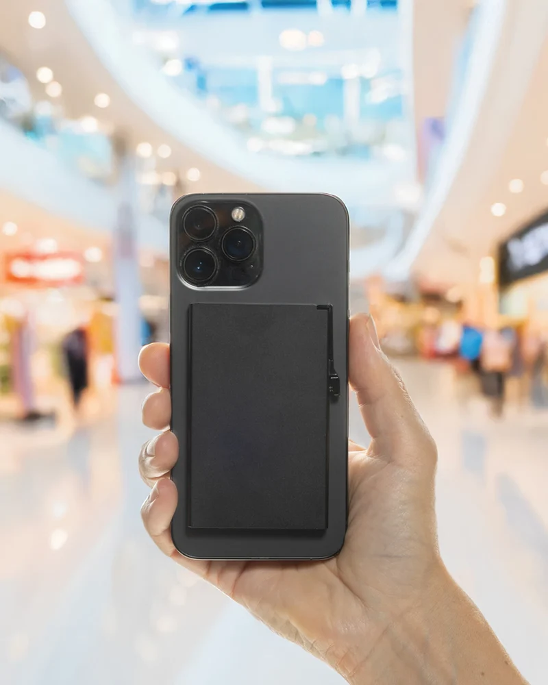 Porte-cartes magnétique aluminium à personnaliser