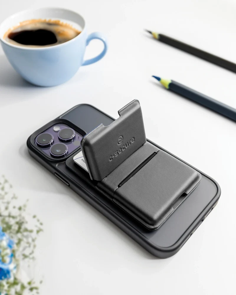 Portefeuille PU noir à personnaliser