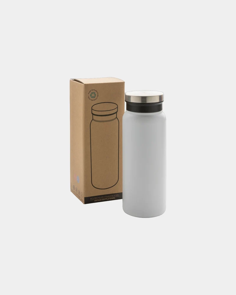 Bouteille isotherme 600ml en acier inoxydable recyclé à personnaliser