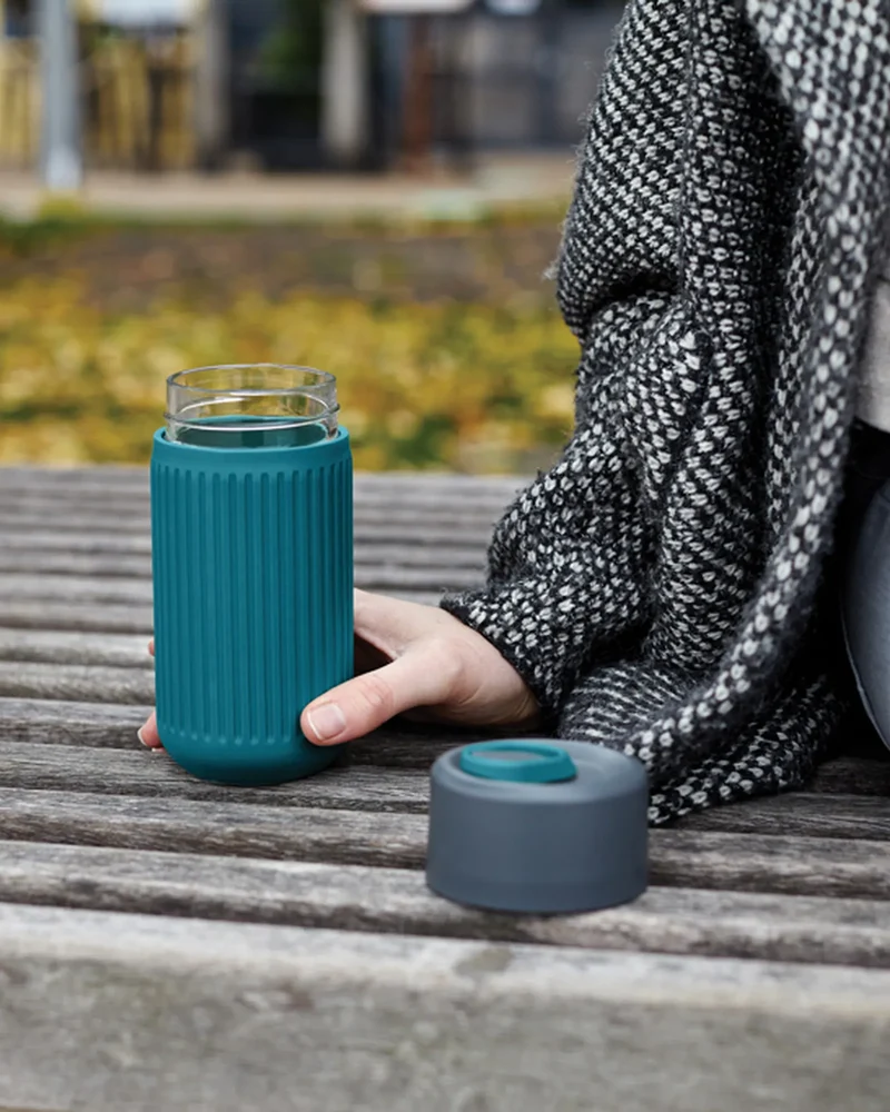 Tasse de voyage en verre 340ml Black + Blum à personnaliser