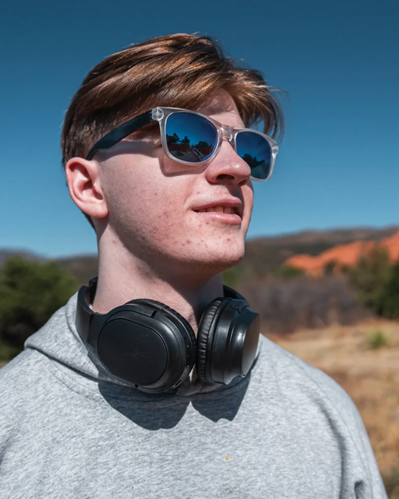 Casque audio en plastique recyclé RCS Elite à personnaliser