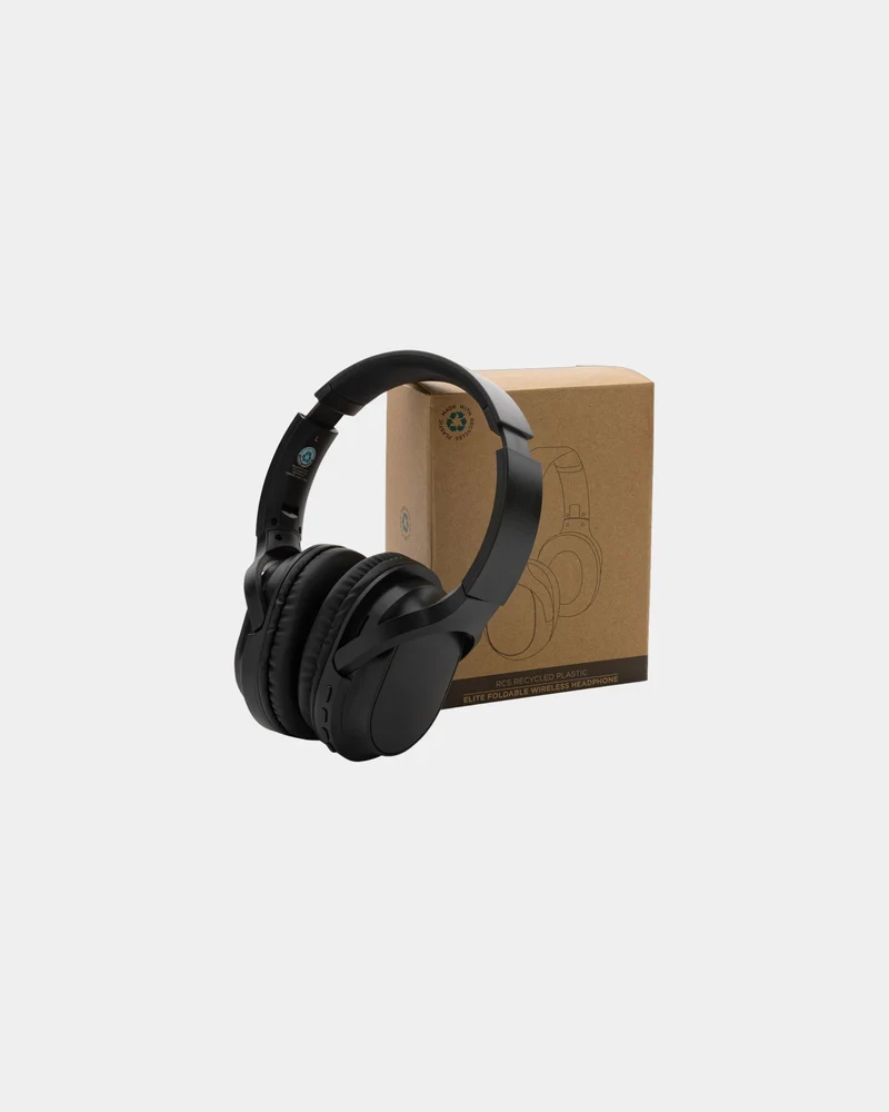 Casque audio en plastique recyclé RCS Elite à personnaliser