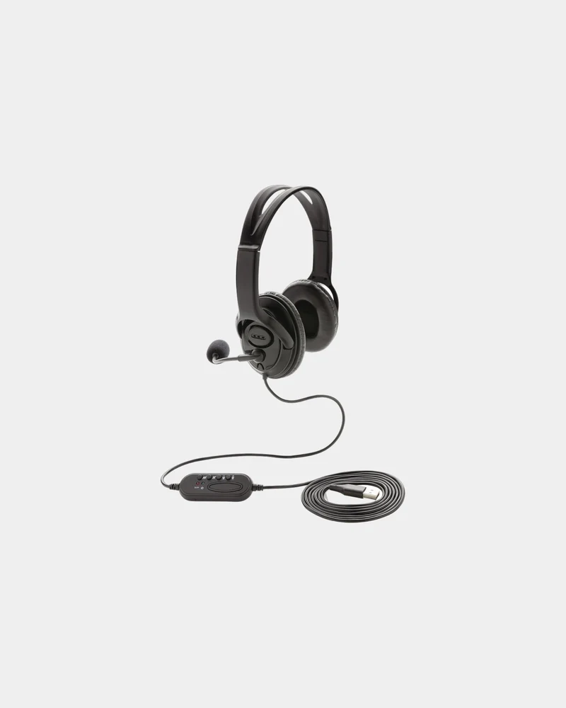 Casque audio ABS noir à personnaliser