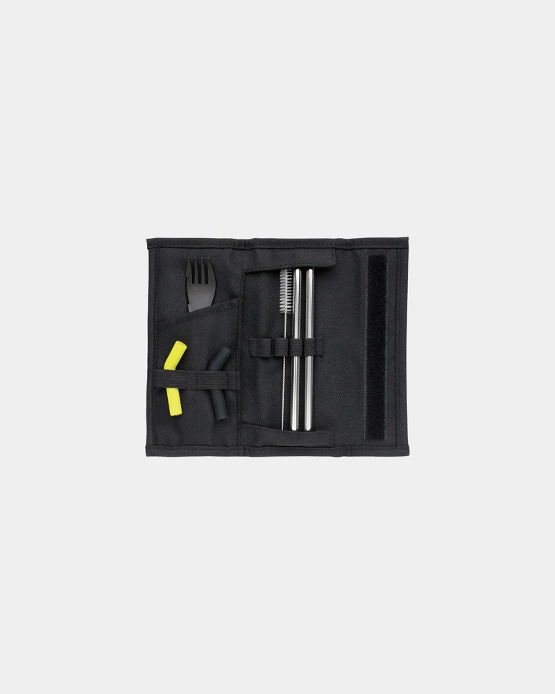 Set de 2 pailles inox et couverts à personnaliser