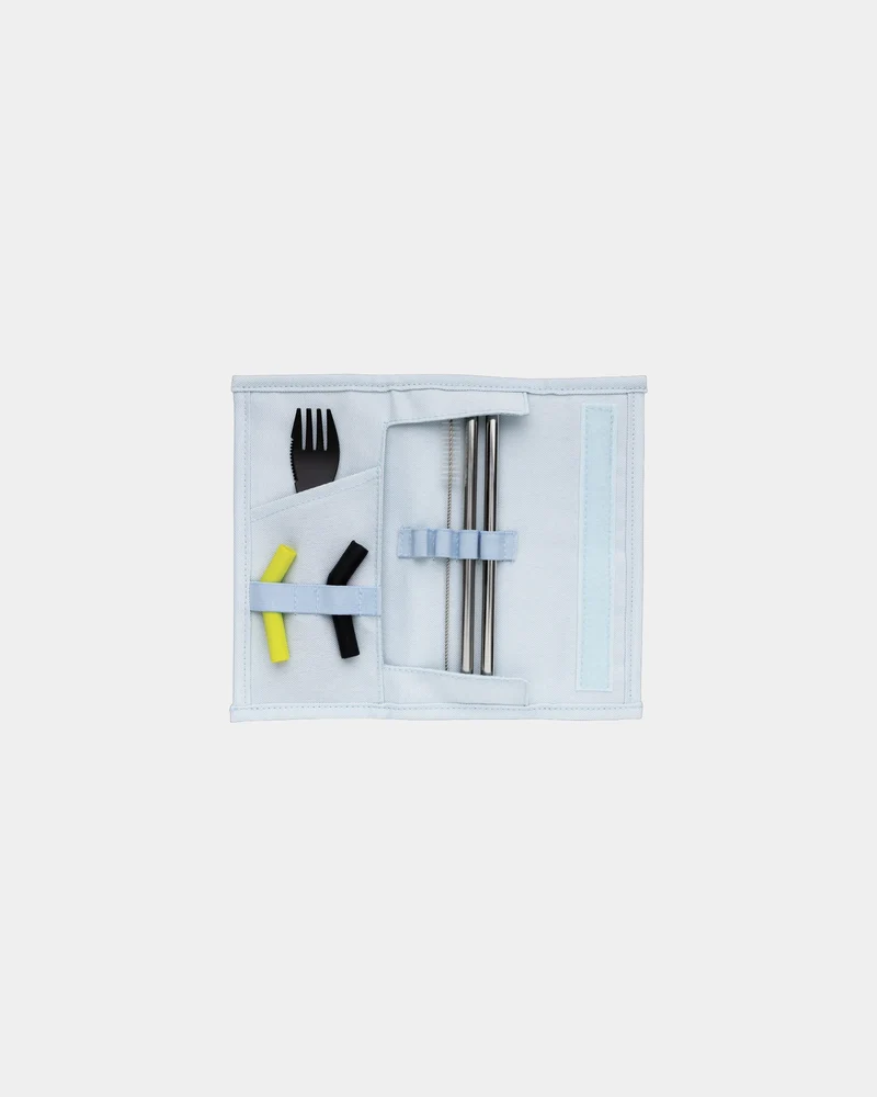 Set de 2 pailles inox et couverts à personnaliser