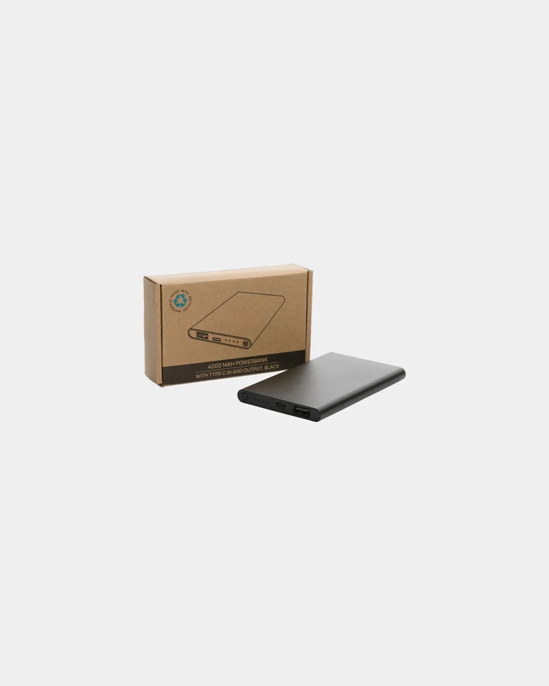 Powerbank 4000mAh en plastique recyclé à personnaliser