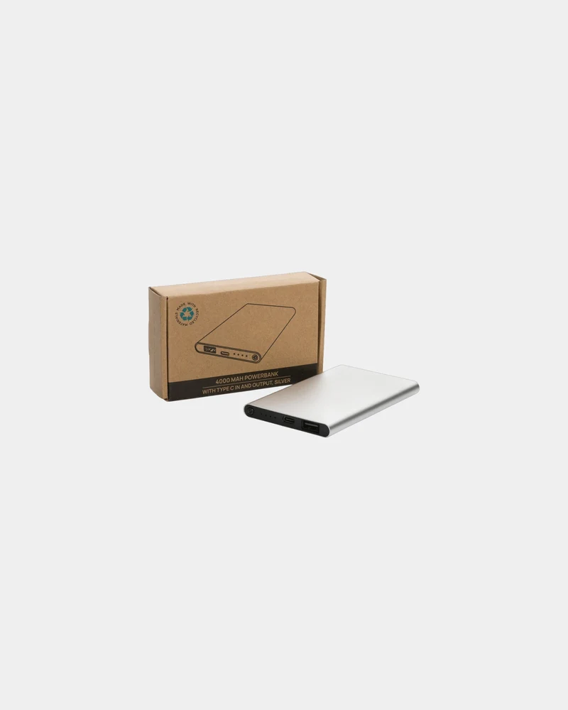 Powerbank 4000mAh en plastique recyclé à personnaliser