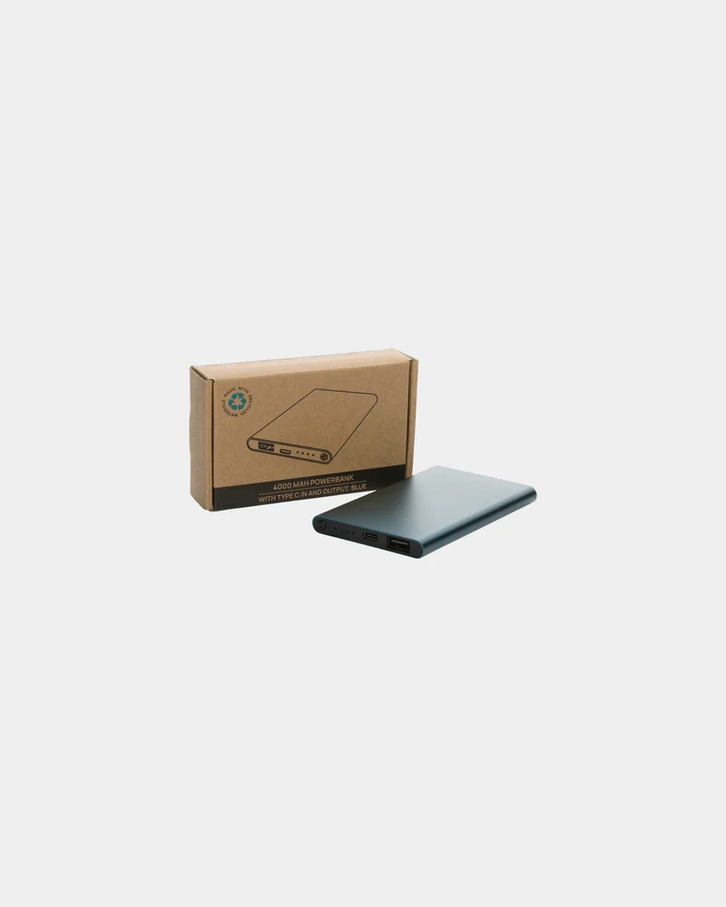 Powerbank 4000mAh en plastique recyclé à personnaliser