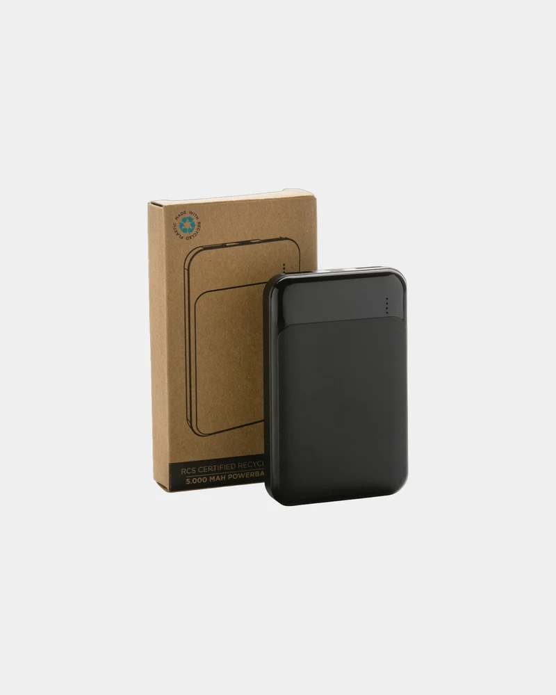 Powerbank 5000 mAh en plastique recyclé à personnaliser