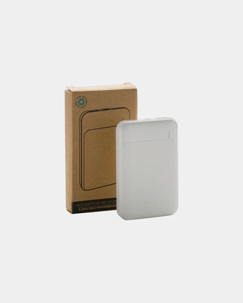 Powerbank 5000 mAh en plastique recyclé à personnaliser