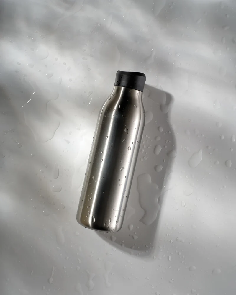 Bouteille d'eau acier recyclé Alok 600ml à personnaliser