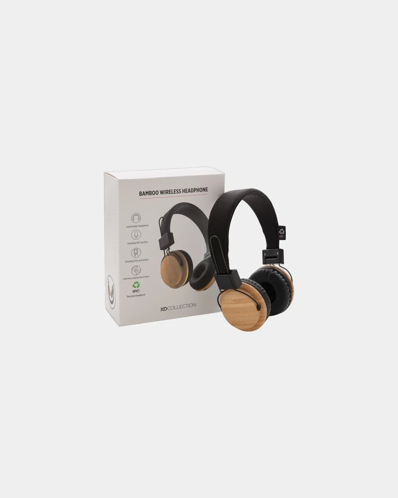 Casque audio en bambou à personnaliser
