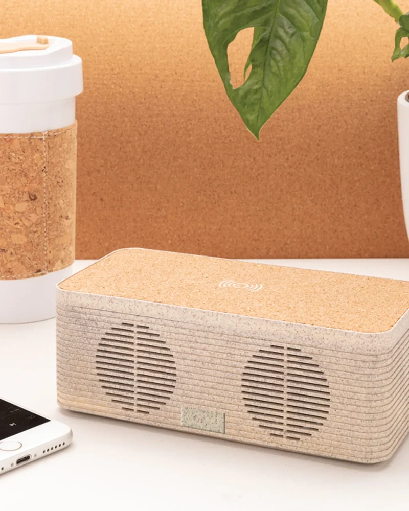 Enceinte 5W en fibre de paille à personnaliser