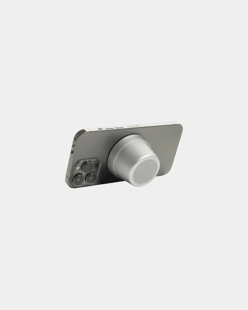 Haut-parleur magnétique aluminium recyclé 5W à personnaliser