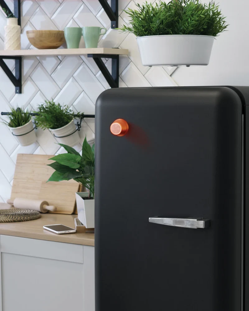 Haut-parleur magnétique aluminium recyclé 5W à personnaliser