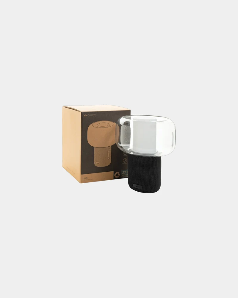 Lampe haut-parleur 10W en plastique recyclé à personnaliser