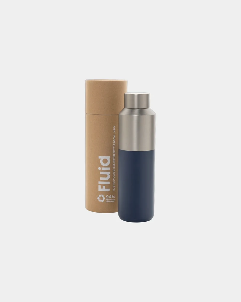 Bouteille d'eau acier recyclé 600ml à personnaliser