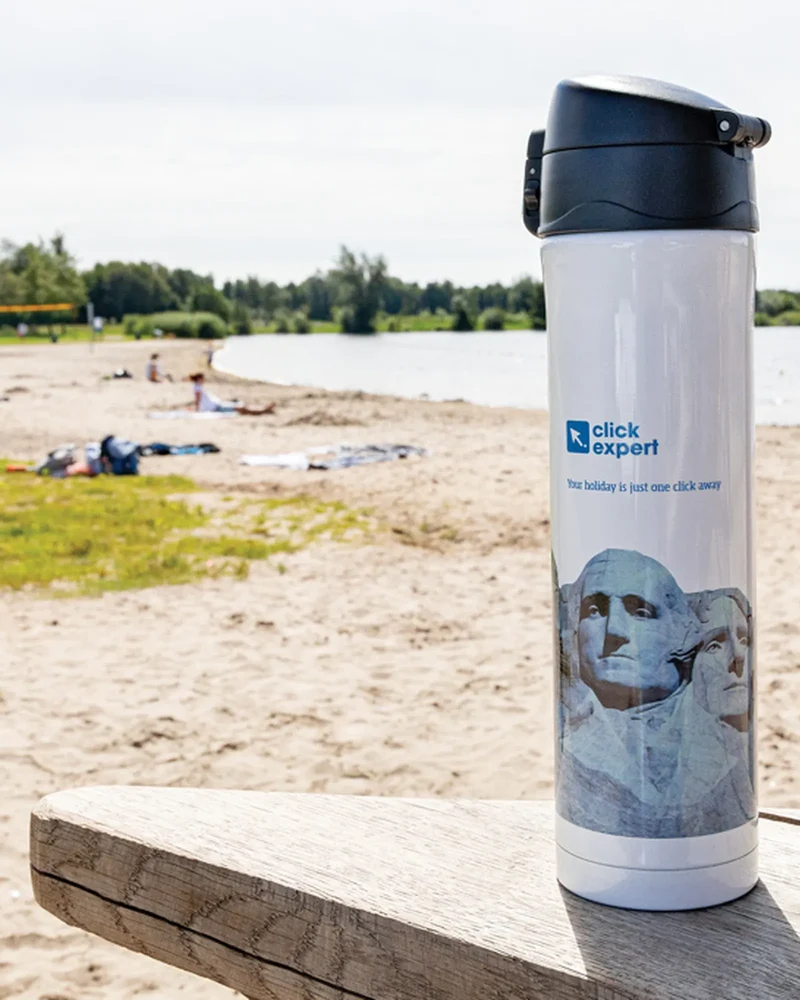 Gourde isotherme acier recyclé 450ml à personnaliser