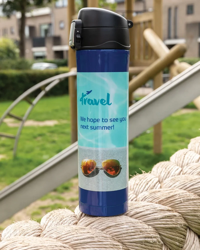 Gourde isotherme acier recyclé 450ml à personnaliser