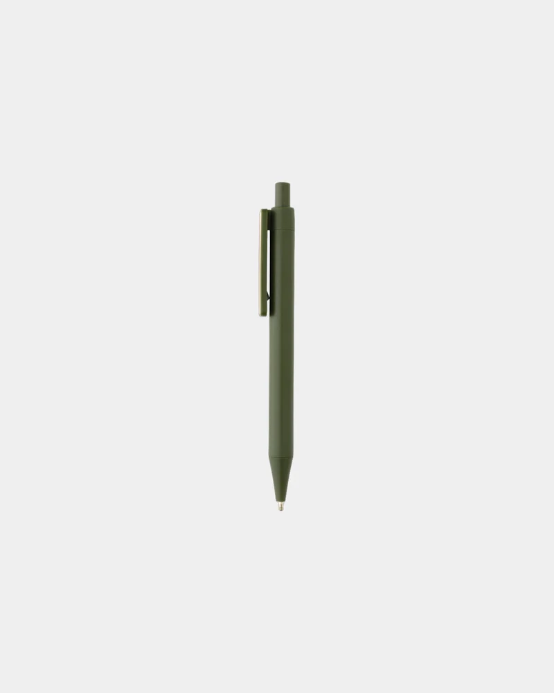Stylo en ABS recyclé GRS avec clip en bambou à personnaliser