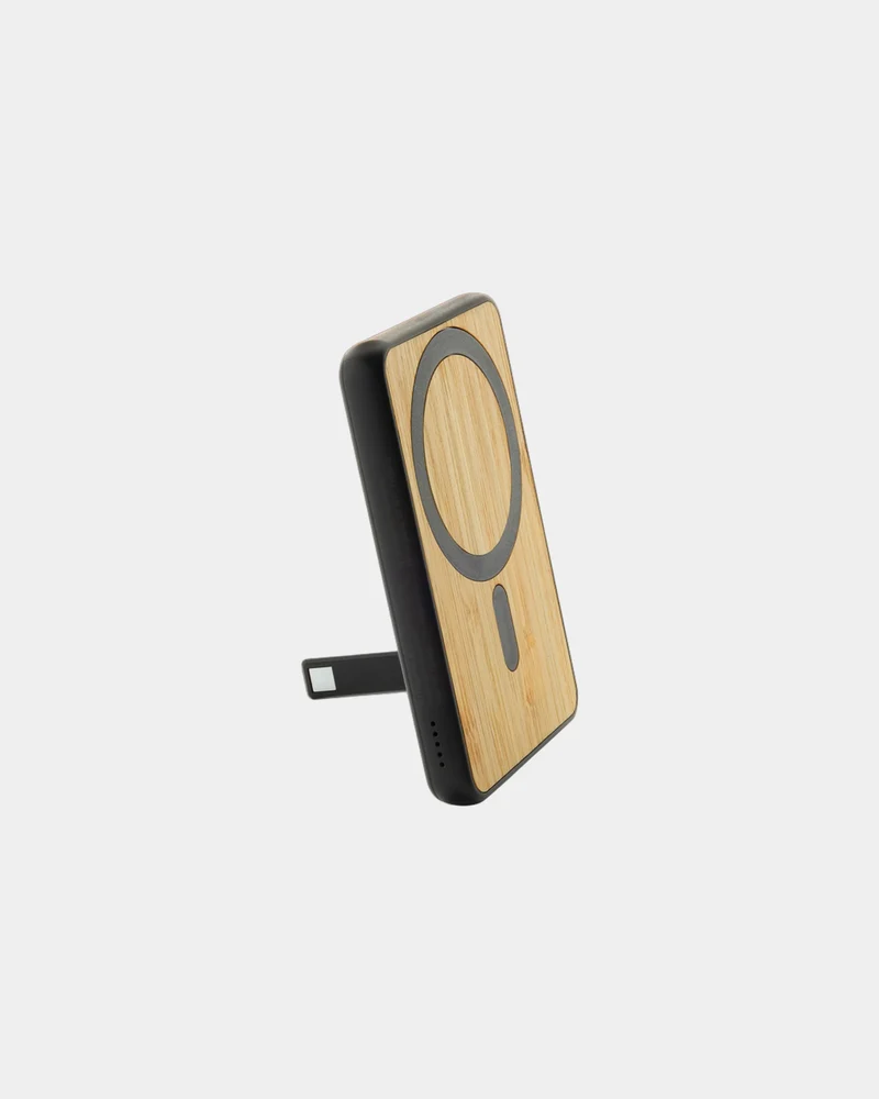 Powerbank 5000mAh bambou et ABS recyclé à personnaliser