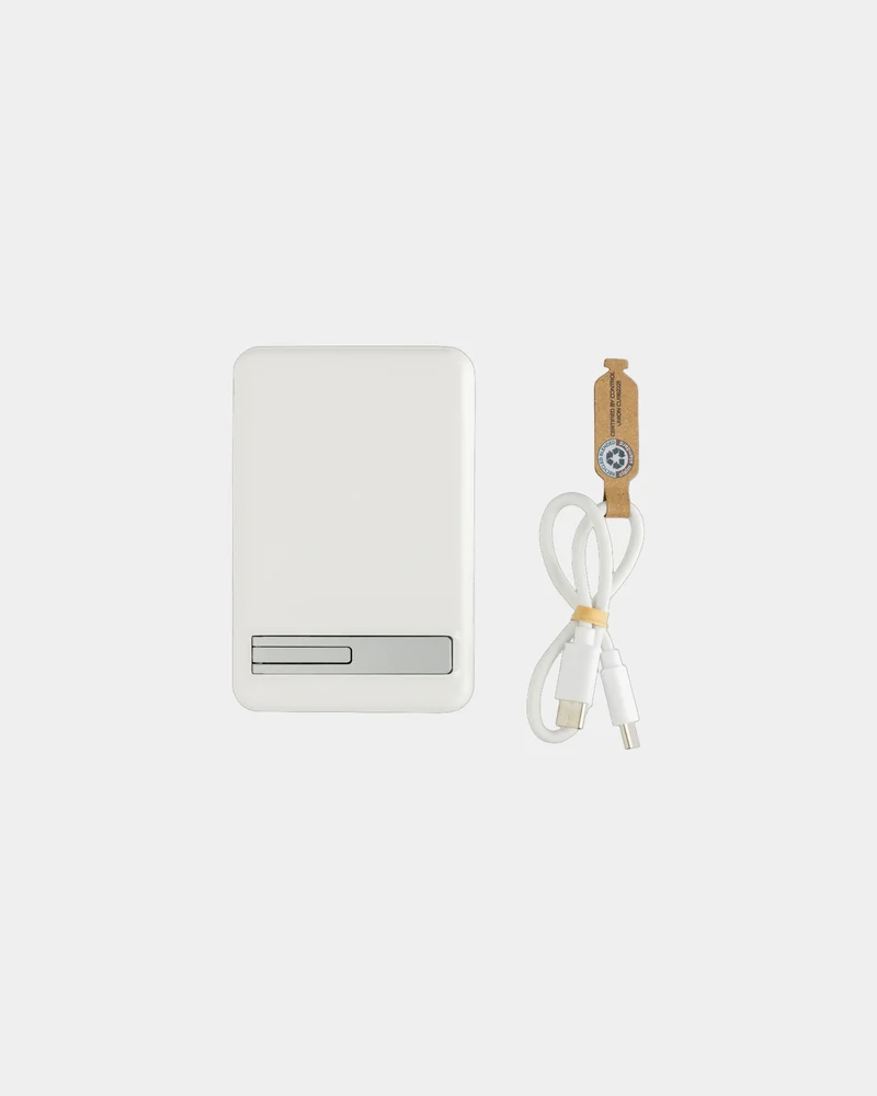 Powerbank 5000mAh bambou et ABS recyclé à personnaliser