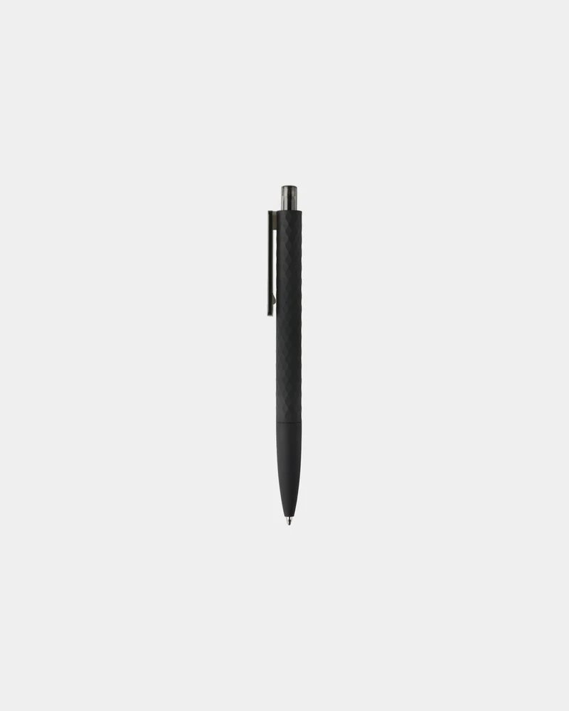 Stylo ABS recyclé finition gomme noire à personnaliser