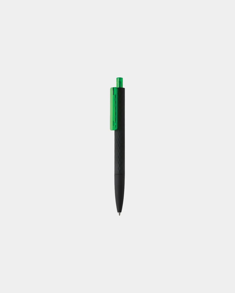 Stylo ABS recyclé finition gomme noire à personnaliser