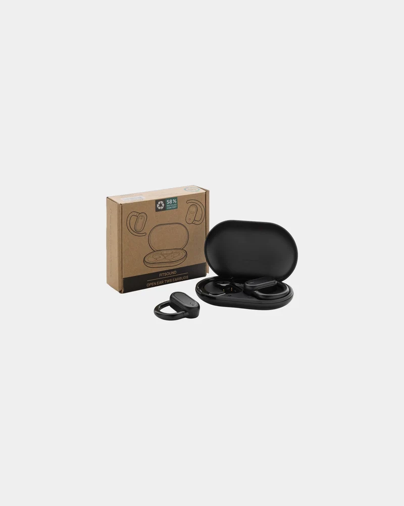 Écouteurs sans fil ABS recyclé RCS Fitsound à personnaliser