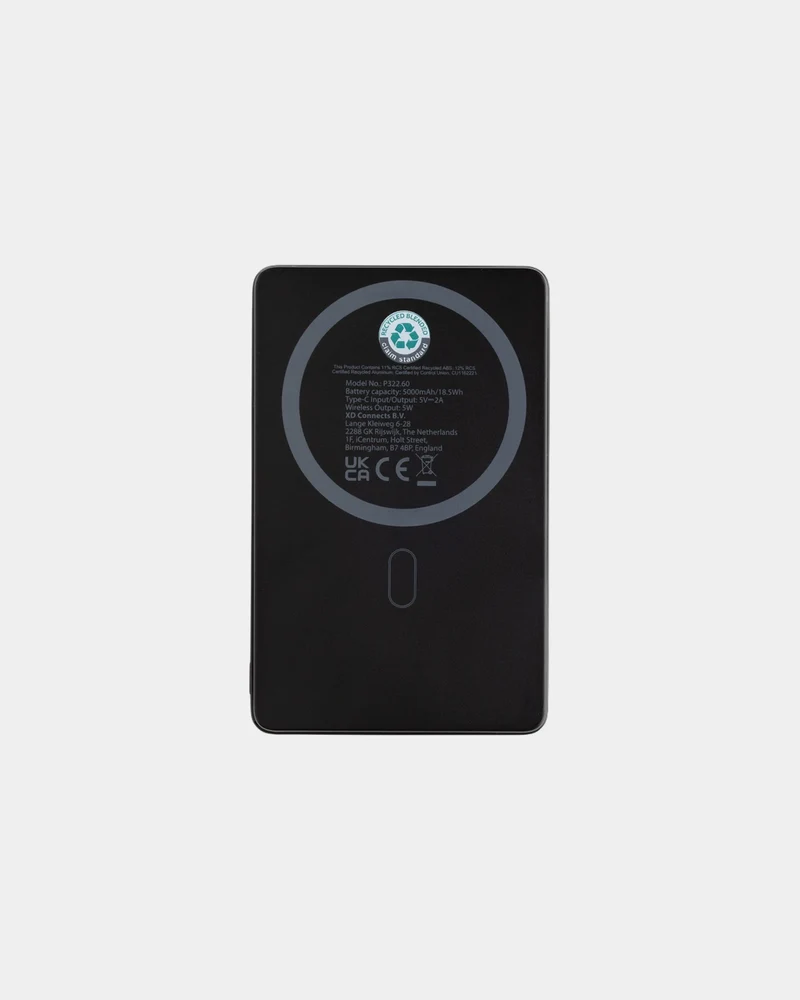 Powerbank aluminium recyclé 5000mAh à personnaliser